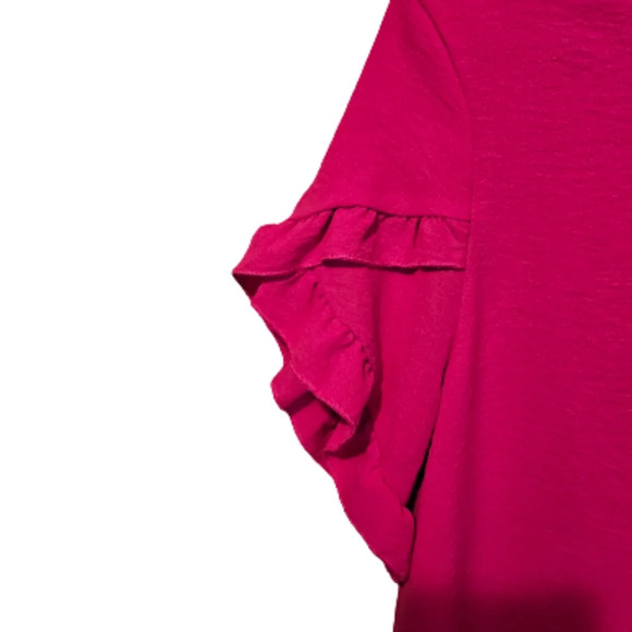 PrettyGarden Fashion Rose-red blouse. NWT - Picture 3 of 7